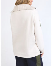 KNIT COLLAR CREW