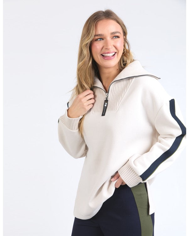KNIT COLLAR CREW
