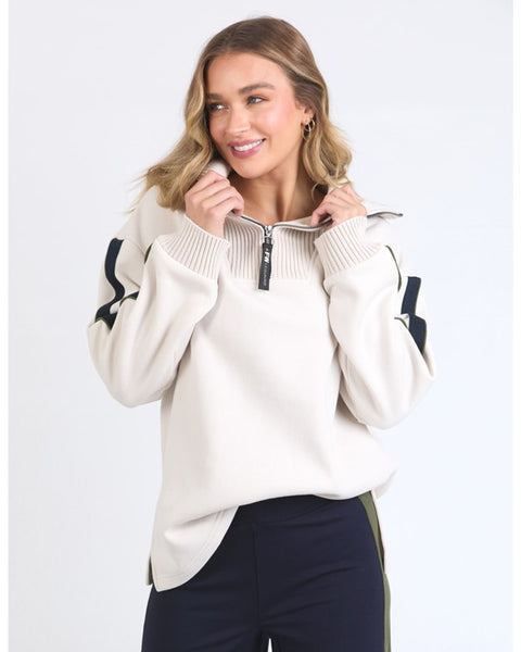 KNIT COLLAR CREW